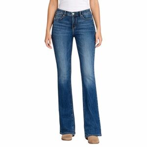 Code Bleu Soleil Bootcut Embellished Jeans Size 8 Stretch Medium Wash Denim